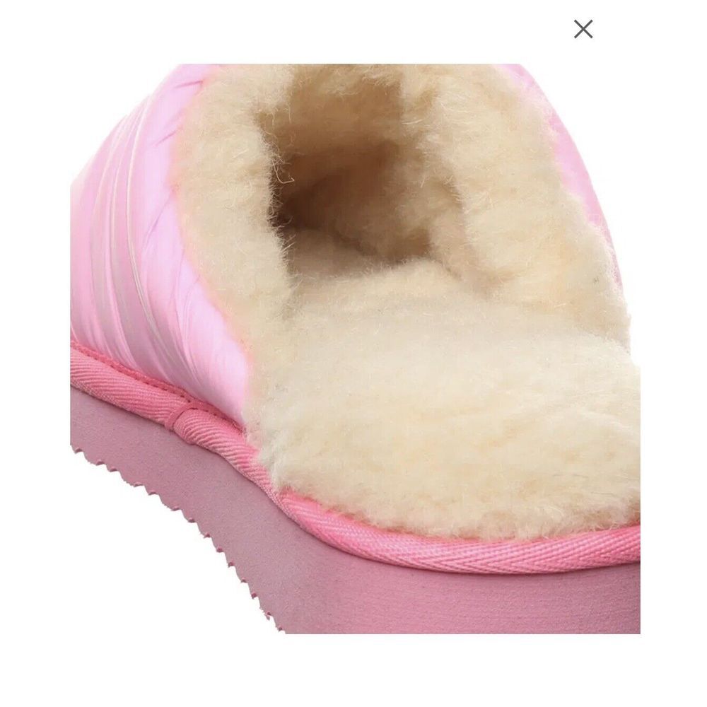 Bearpaw Women's Slippers Puffy Blended Wool Inside Size 6 Pink NEW‎ - Picture 5 of 6